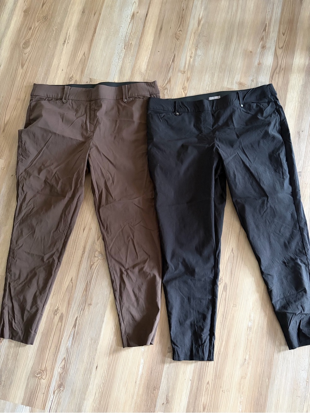Maurices Black and Brown Pants - Ribbed Waistband